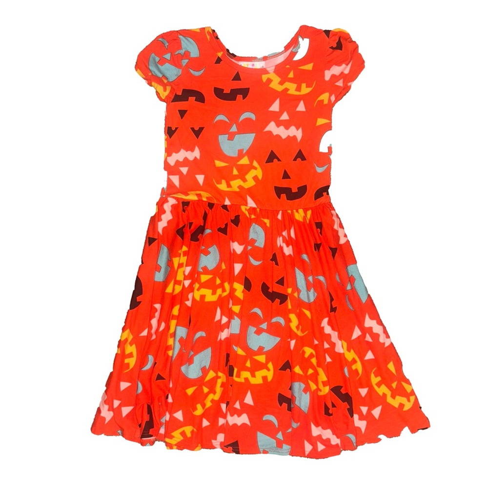 Dot Dot Smile Orange Pumpkin Dress 5/6